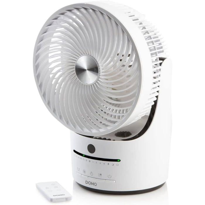 Domo DO8148 Ventilateur De Table Multiposition Avec Télécommande - Blanc, Oscillation 360° Et Inclinaison 90°