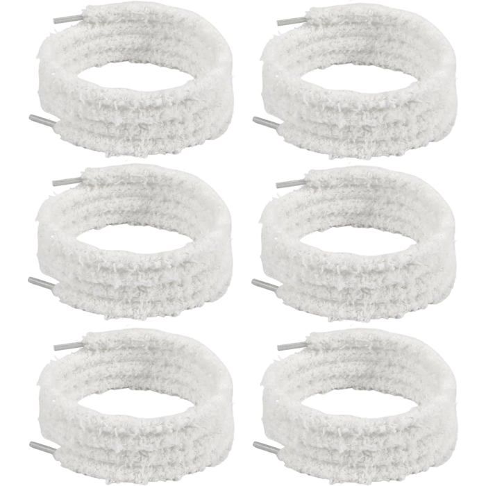 Lacets Fluffy Blanc Lacets Ronds épais Blanc Neige Lacet Epais Blanc