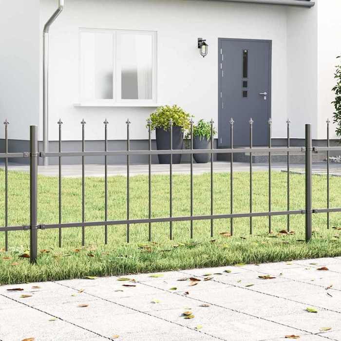 vidaXL Clôture de jardin 7 pcs Gris 119 x 06 m 3334128