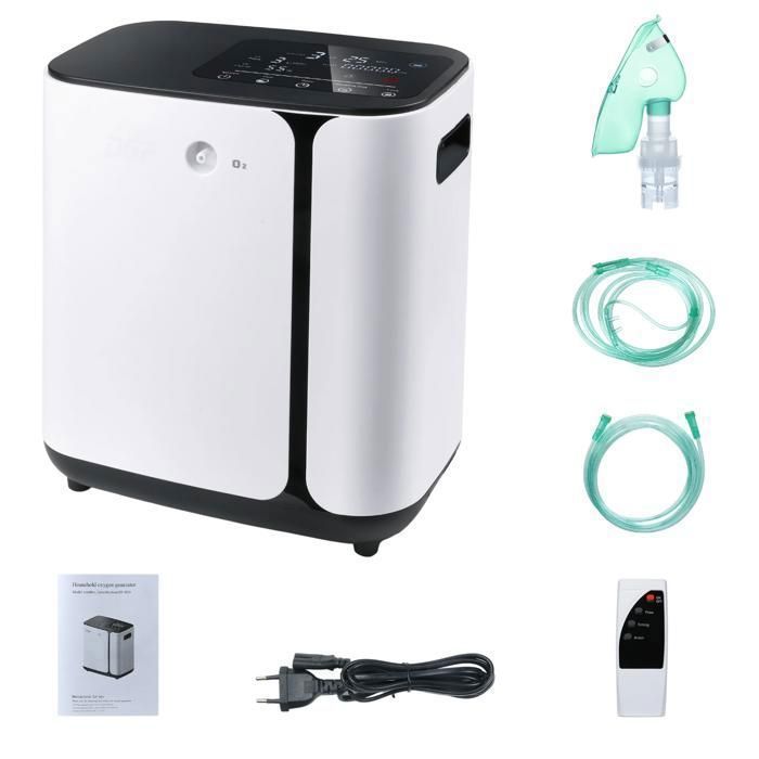 Concentrateur doxygène - OEM - Modèle compact - Écran miroir LED - Débit 1–8 L/min - Portable 5 kg
