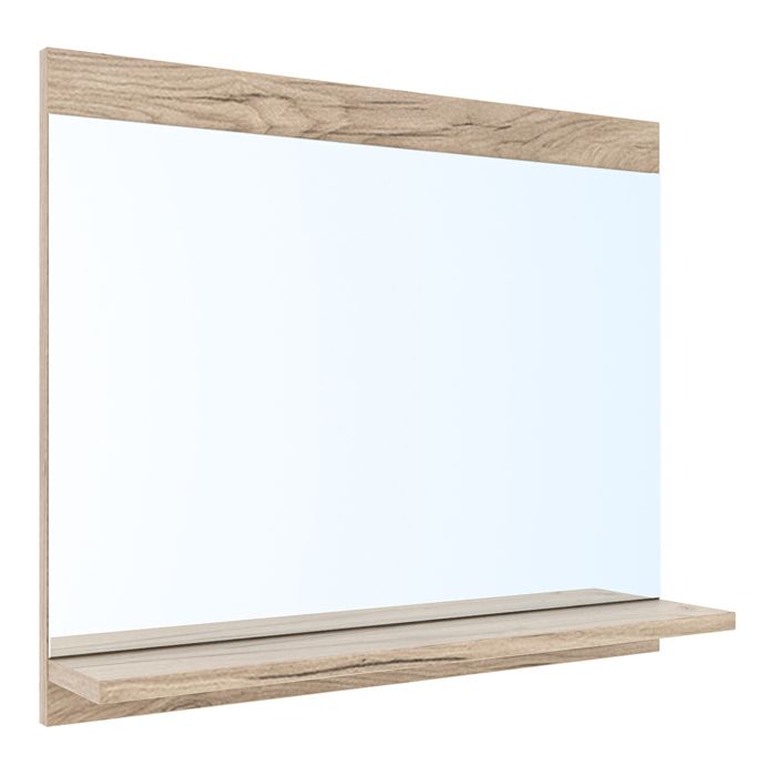 Miroir pour salle de bains Krildihana 60 x 50 x 12 cm effet chêne