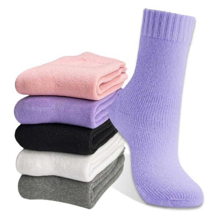 Chaussettes thermiques unisexe - 1 ensemble épaisses chaudes hiver pour temps froid - Pointures 35-42 - Convient pour quotidie