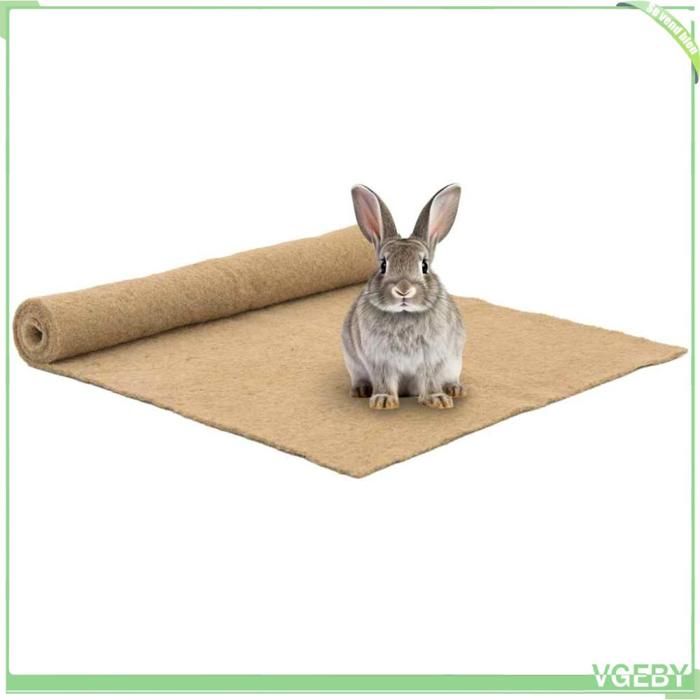 Comparer les prix de Tapis - Chanvre - 1x1 m - Épaisseur 5 mm - Idéal pour rongeurs et personnes allergiques