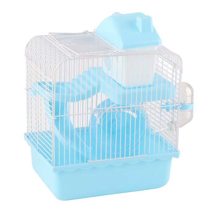 Meilleurs prix pour Cage à Hamster à 2 niveaux grand espace châssis haut Design habitat pour animaux de compagnie petits animaux bleu -SALALIS
