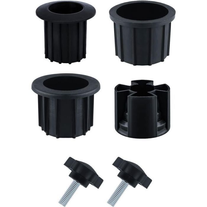 Support de parapluie - PZCC - 6 pièces - Accessoires pied parasol - 3 tailles danneaux - Vis serrage M8