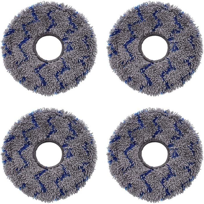 Lot de 4 Serpillères de Rechange pour Aspirateur Ecovacs Deebot T10/T20/T30 Omni T30S/N30 Chiffons de Nettoyage