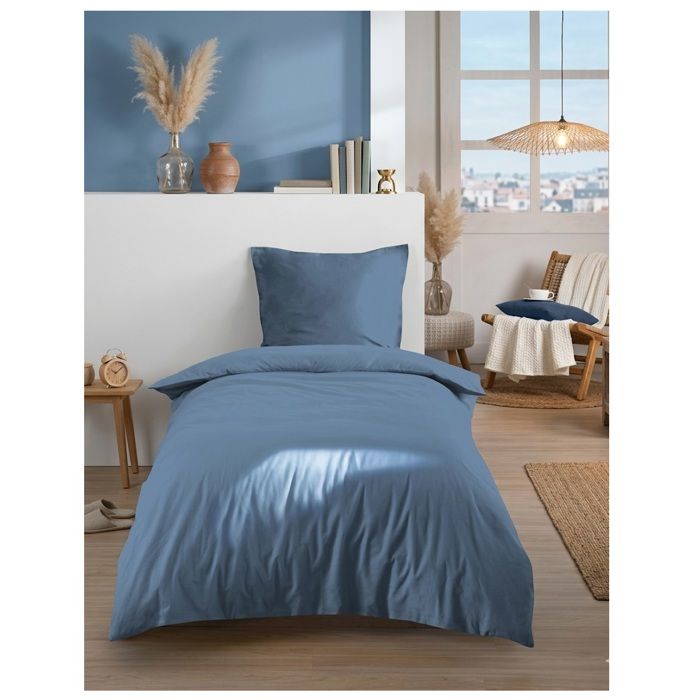 Drap housse 90 x 190 cm Cocon bleu