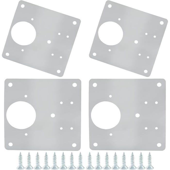 Plaques De Réparation Charnière Meuble Renfort Porte Armoire Inox 4 Pièces Avec Vis Cuisine Placard Dressing