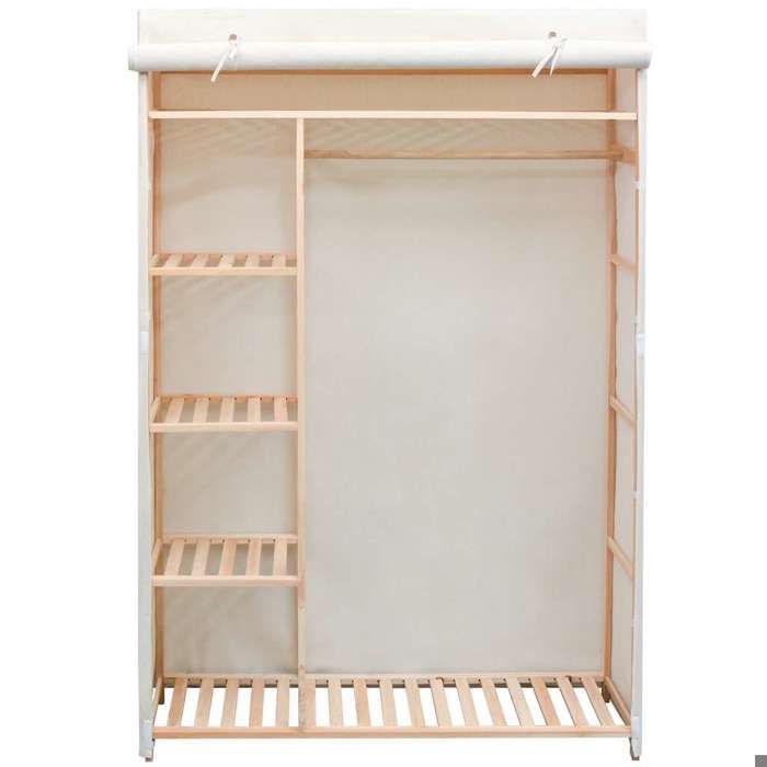 Garde-robe -(1 PCS）- Vidaxl - Armoire penderie Pour chambre en tissu et - bois de pin 110x40x170  cm 421791cpl56r