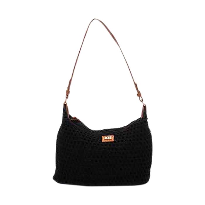 Sac à main - XTI - Hielo - Noir - Motif ajouré crochet - Fermeture zippée - Porté épaule Sac à main - XTI - Hielo - Noir - Motif ajouré crochet - Fermeture zippée - Porté épaule