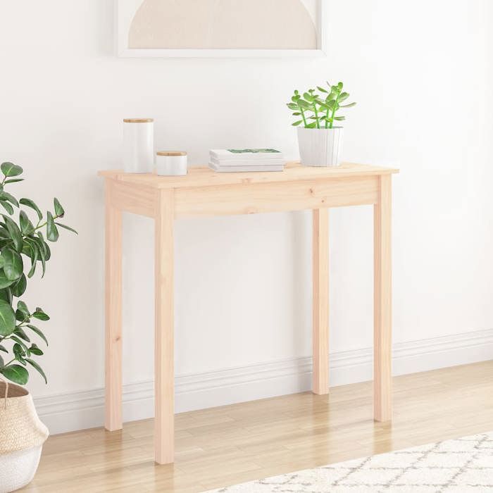 Console Meuble - vidaxl - Table d’Entrée (1 pc) - bois de pin massif - 80 x 40 x 75 cm@zdk90g