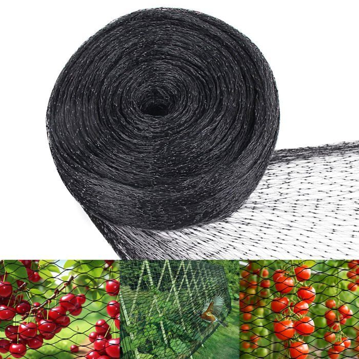 4 m x 12 m Filet Anti Oiseaux Filet Mailles Fines Filet Bassin Filet Volaille Robuste Durable Réutilisable Arbres Fruitiers Légumes