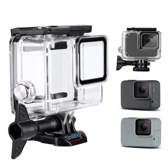 Coque en Silicone Housse de lentille Boitier étanche compatible avec GoPro Hero7 Black//2018//6//5 Petit boîtier Boîtier Protection d/'écran