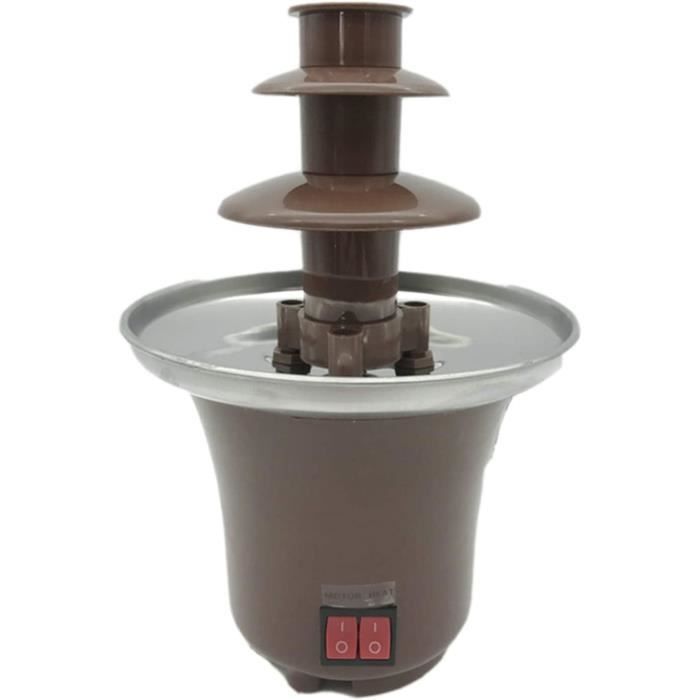 Fontaine à Chocolat 4 Niveaux 1,2 L - Électrique, Acier Inoxydable, Température Réglable 38-45°C