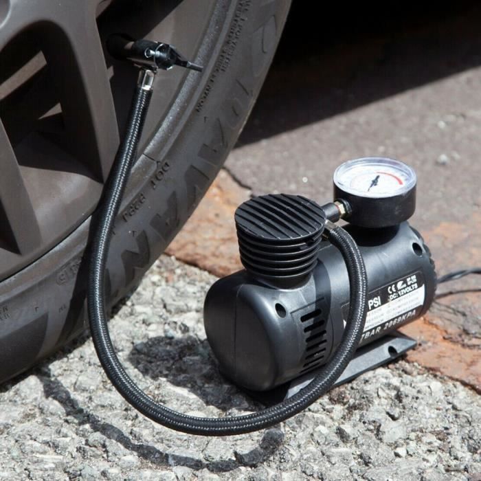 Compresseur D'air Voiture 12V 260 PSI 80W - Pompe à Pneus Portable Pour Pneus, Ballons, Flotteurs