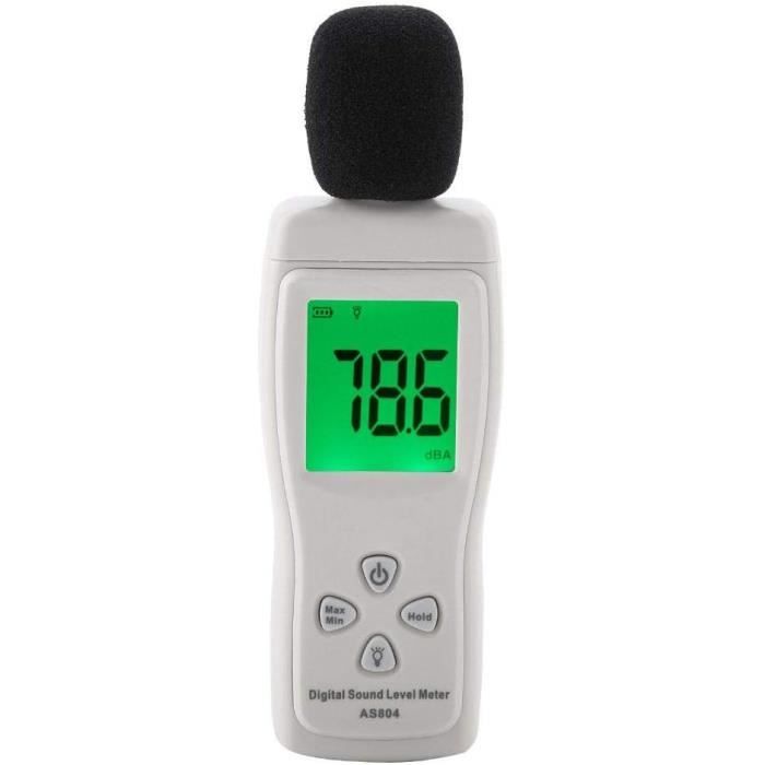 RISEPRO Décibelmètre Numérique Portable - Sonore 30-130 DB Avec Écran LCD Rétroéclairé, Idéal Pour Maison, Bureau, Chantier Et Contrôle Du Bruit