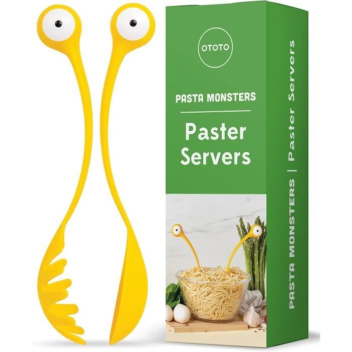 OTOTO Pasta Monsters - Ensemble de Couverts a Salade et Pâtes