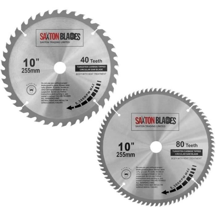 Lame Tct 160mm Lames De Scie Circulaire Saxton - Lot De 3 - 160mm 48 Dents - Alésage 20mm - Compatible Festool, Bosch, Makita Lame Carbure