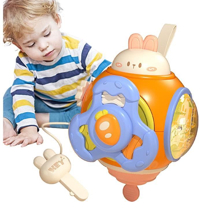 Jouet hexaèdre Montessori,Jouet d'apprentissage interactif avec lanière