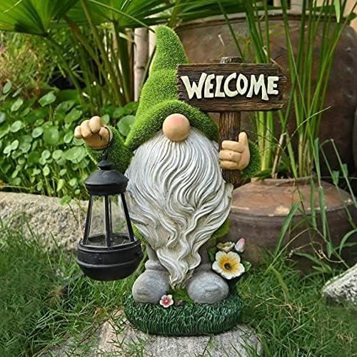 Elf Out The Door Hugger, statue de nain de jardin amusant, figurine de