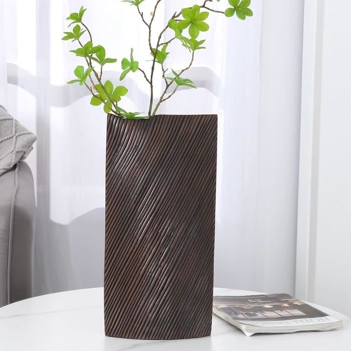 BRYN Vase Fleurs Imprimé 3D En PLA – Vase Déco Élégant Blanc Pour Fleurs Séchées, Pampa, Mariage, Salon Ou Chambre