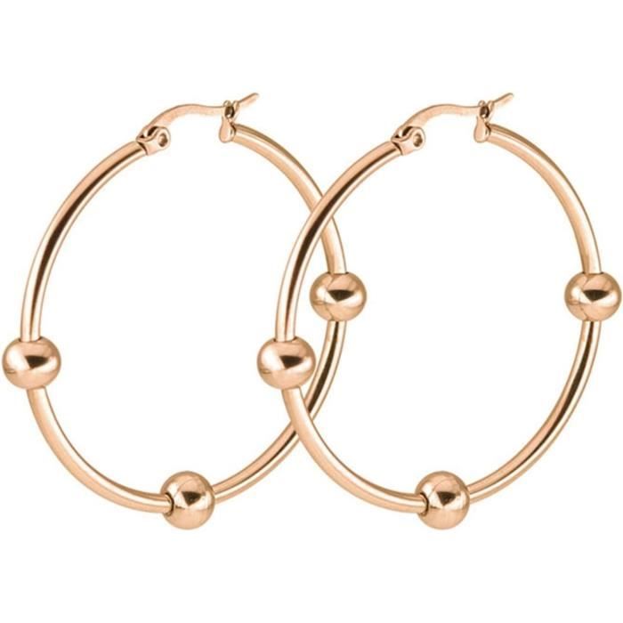 Mochity Lot De 4 Paires Boucles D'Oreilles Créoles Acier Inox 8-20 Mm – Or & Argent, Hypoallergéniques & Élégantes