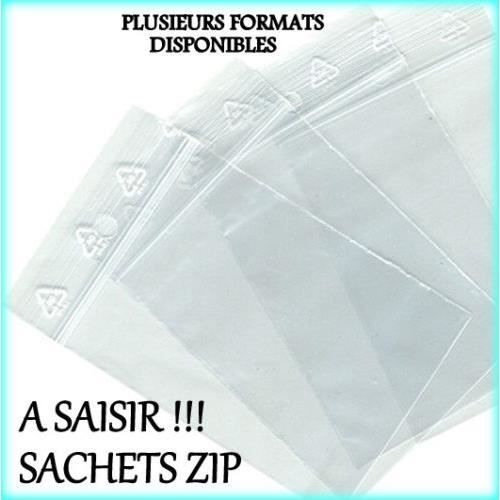Lot De 10 Sachets Zip Plastique Transparents 80x120 Mm - Neufs, épaisseur 50u, Origine Chine