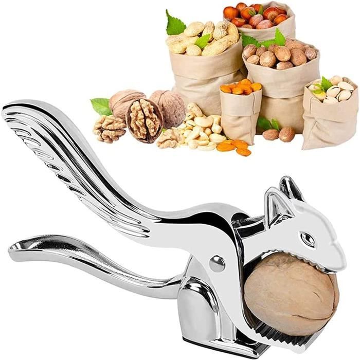 JOME Casse-noix Multifonction En Alliage De Zinc - Ouverture Sans Effort Noix & Fruits Secs Avec Couvercle Anti-Éclaboussures