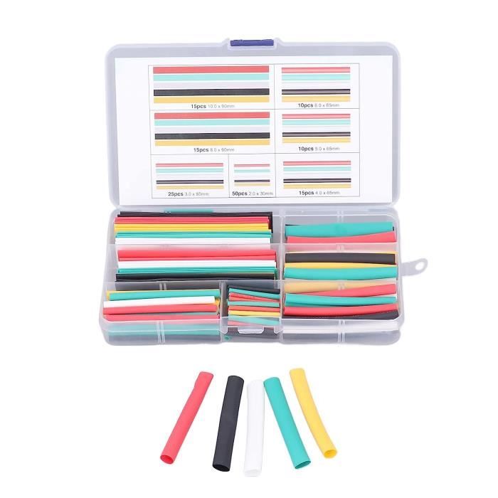Gaine Thermorétractable 7mm Diamètre - 3,1 M Rouge | Taux Rétrécissement 2:1 | Isolation Câble électrique, Marquage