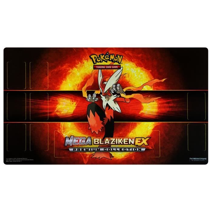 Tapis De Jeu Pokemon Mega Blaziken Ex Rouge Cdiscount Jeux Jouets