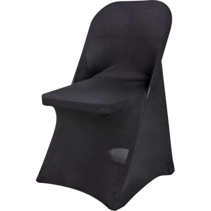 Housses de chaise x4 - Noir - Meuble de jardin
