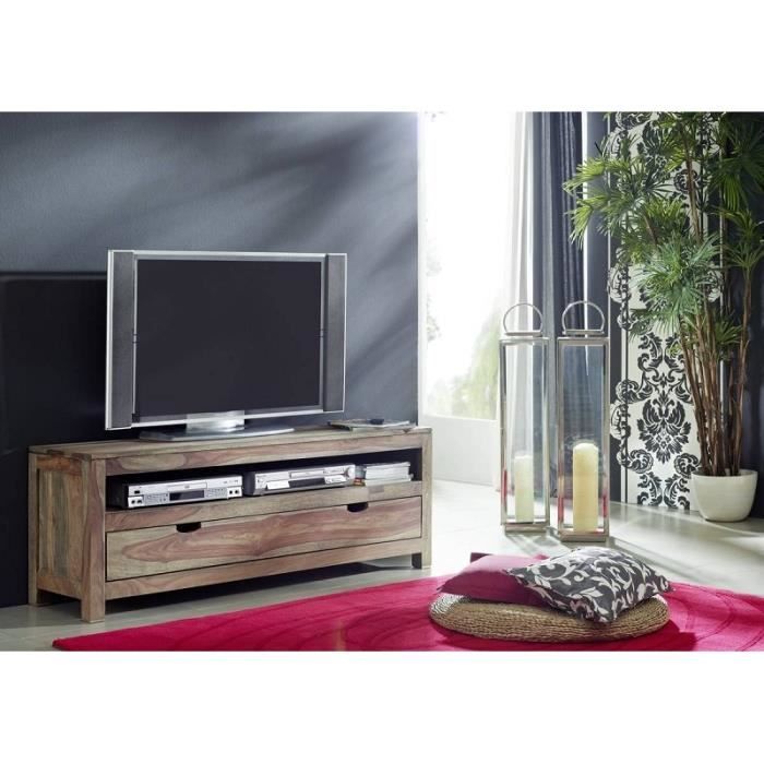 Meuble TV - Bois massif de palissandre huilé - NATURE GREY #153