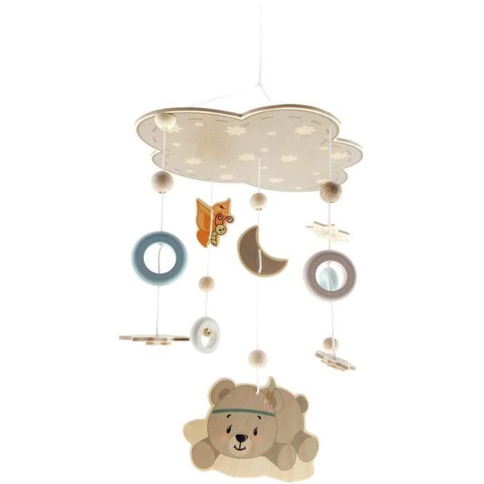 Rudolphs Schatzkiste Mobile Ourson Nature Bxhxt 270x300x190mm Neuf En Bois Lit Bebe Un Cdiscount Puericulture Eveil Bebe