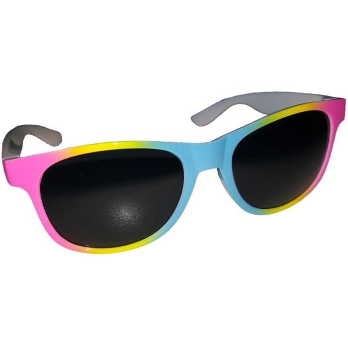 Loups Et Lunettes De Fete Net Toys Lunettes De Soleil Rigolo Arc En Ciel Lunette Fluo 80s Accessoire Annees 80 Lunettes 15 Achat Vente Lunettes De Soleil Mixte Cdiscount