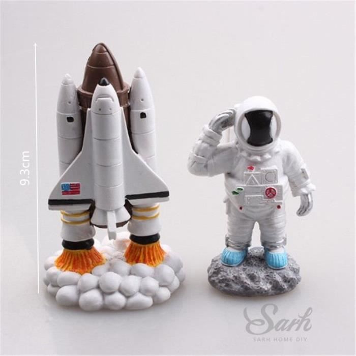 Decoration De Gateau De Nuage De Fusee Decoration D Astronaute De Lune Decoration Modele Astronaut Rocket Set Hydgzsa Cdiscount Maison