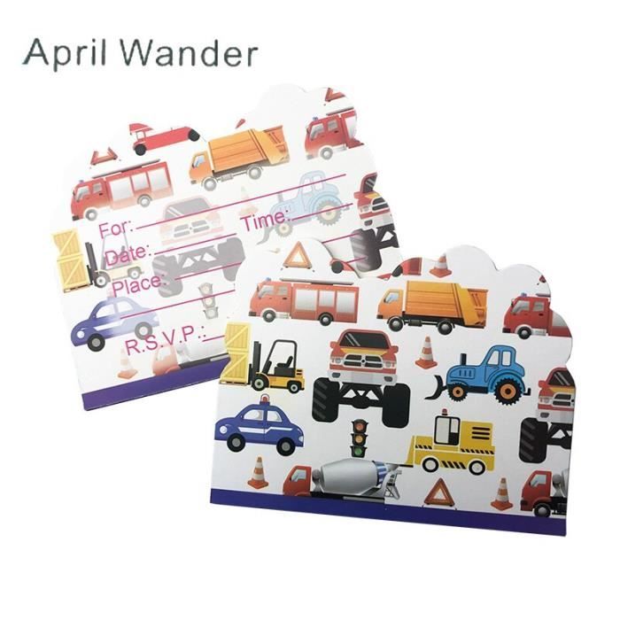 Cartes D Invitation Ravissantes Voitures Cartoon 10 Pieces Lot Decorations De Fete D Anniversaire Modele Cars Kuyqkpc Achat Vente Faire Part Invitation Cartes D Invitation Ravissante Cdiscount