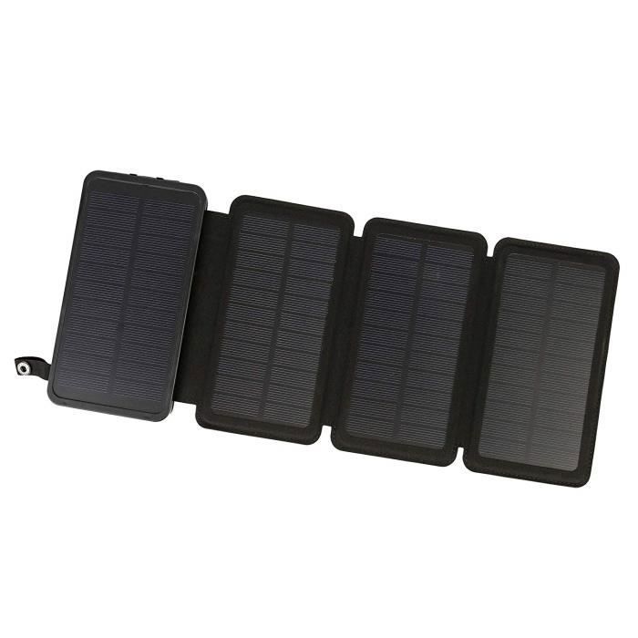 Batterie Externe - PowerLocus - 24000mAh - 4 Panneaux Solaires