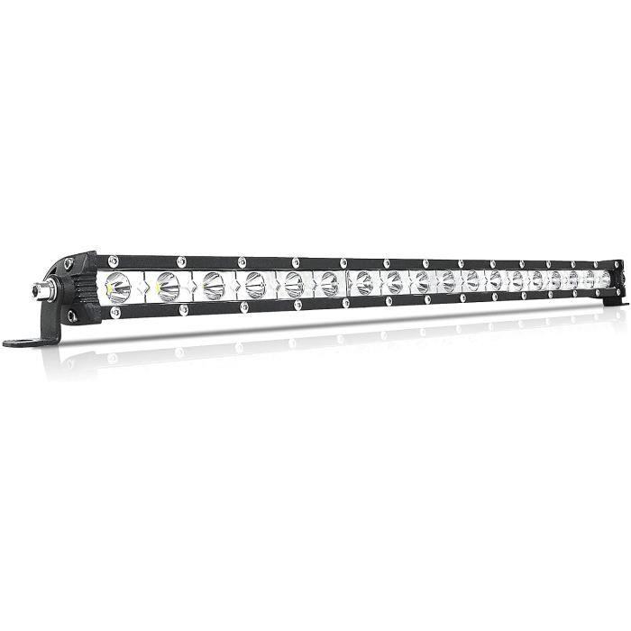 Phare de Travail LED Rigidon Barre LED 90W 51cm 12V Projecteur LED Voiture Etanche IP67 Rangée Unique Spot Feux Antibrouillard LED Feux de Travail pour 4x4 Voiture Camion Tracteur SUV Bateau 