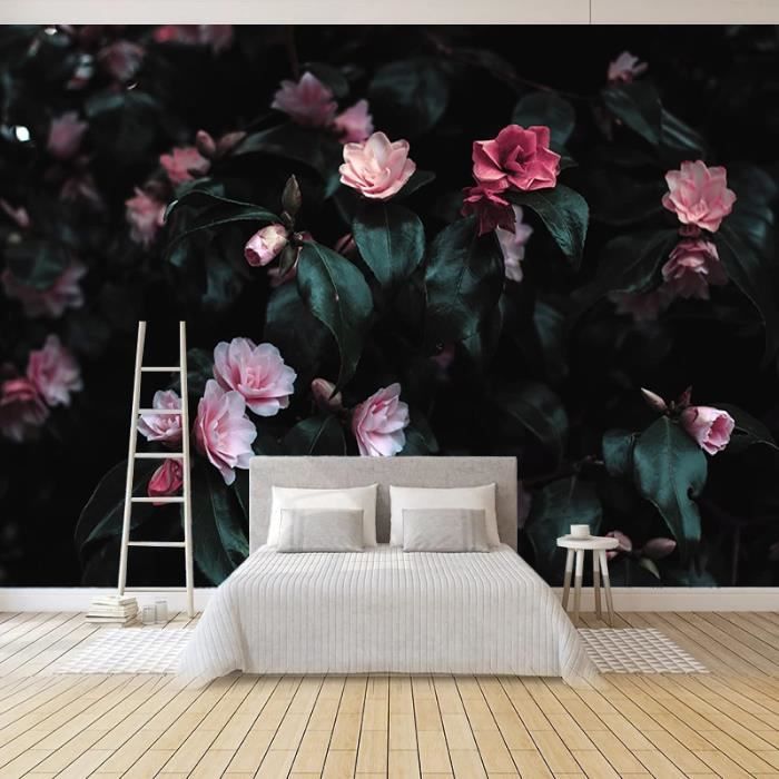 Toile de Fond Mur Rétro Photomaton Floral Rose BRP10-292