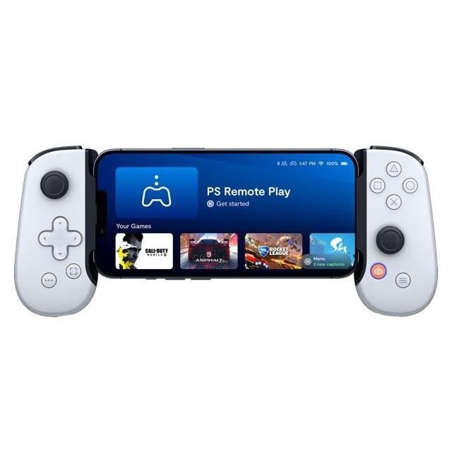 Manette de jeu mobile - BACKBONE - 2 - PlayStation Edition - Android et iPhone 15 - Connexion USB-C - Blanc