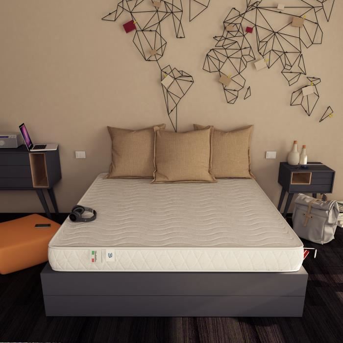 Matelas EASY WATER LATEX 140x200cm - Epaisseur 15cm - Mousse et Latex - Revêtement coutil microfibre polycoton Matelas EASY WATER LATEX 140x200cm - Epaisseur 15cm - Mousse et Latex - Revêtement coutil microfibre polycoton