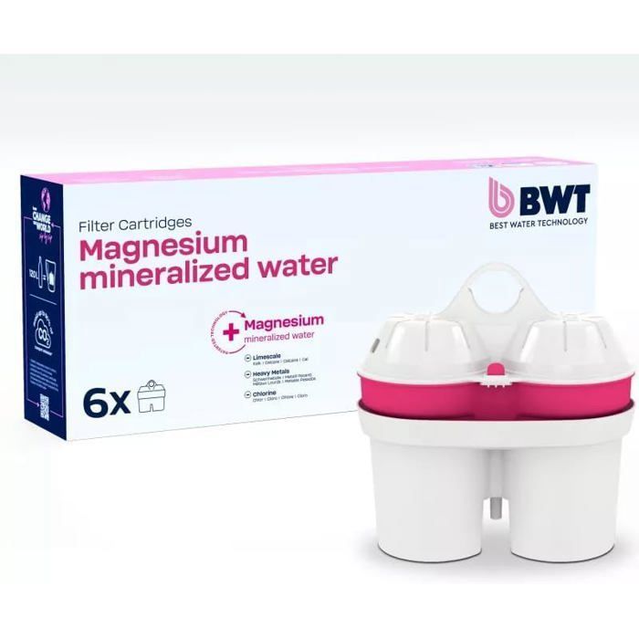 Comparer les prix de Filtre à eau - BWT - Gourmet edition - 6 cartouches - Enrichissement en magnésium - Goût amélioré