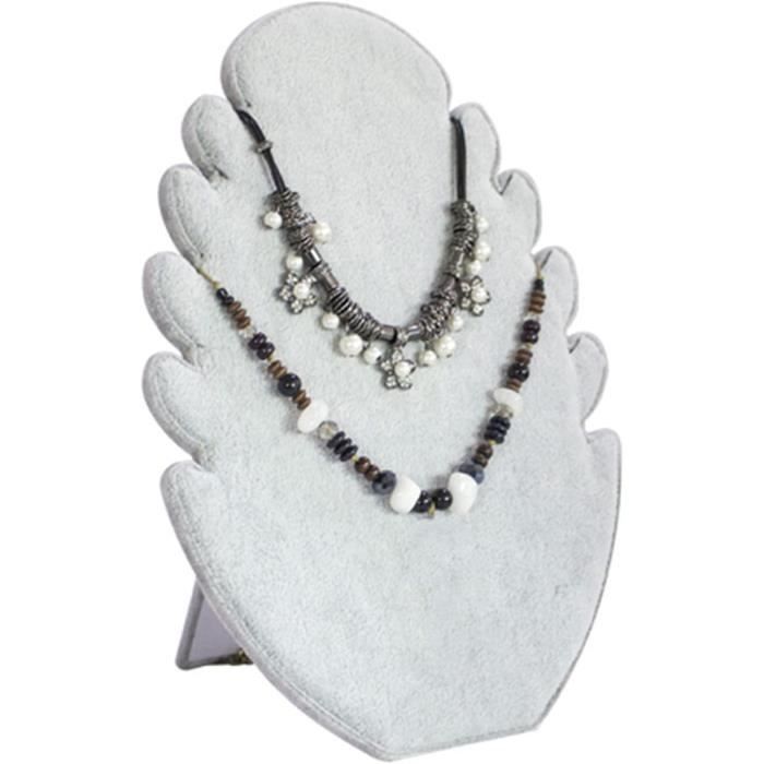 Présentoir en velours pour bracelets 3 étages, support bijoux noir