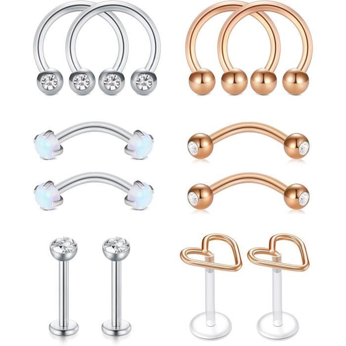16G Piercing Tragus Helix Cartilage Boucles D