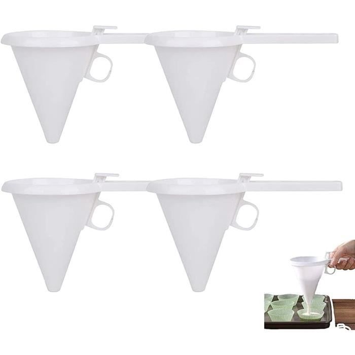 Distributeur De Pâte Kleemeiero 900ml | Entonnoir à Pâte | Pour Crêpes, Muffins, Gaufres | ABS Transparent