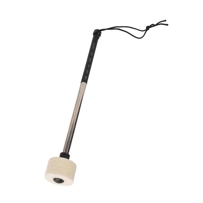 Maillet De Grosse Caisse - Tête En Feutre De Laine, Manche En Bois, Pour Batterie, Durable Et Antidérapant