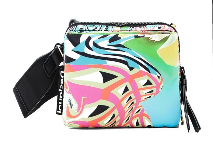 Sac à épaule Desigual Leiria Pizzicato – Design Coloré Tutti Fruti, Multiple Compartiments, Fermeture éclair, Pour Quotidien Et Sorties
