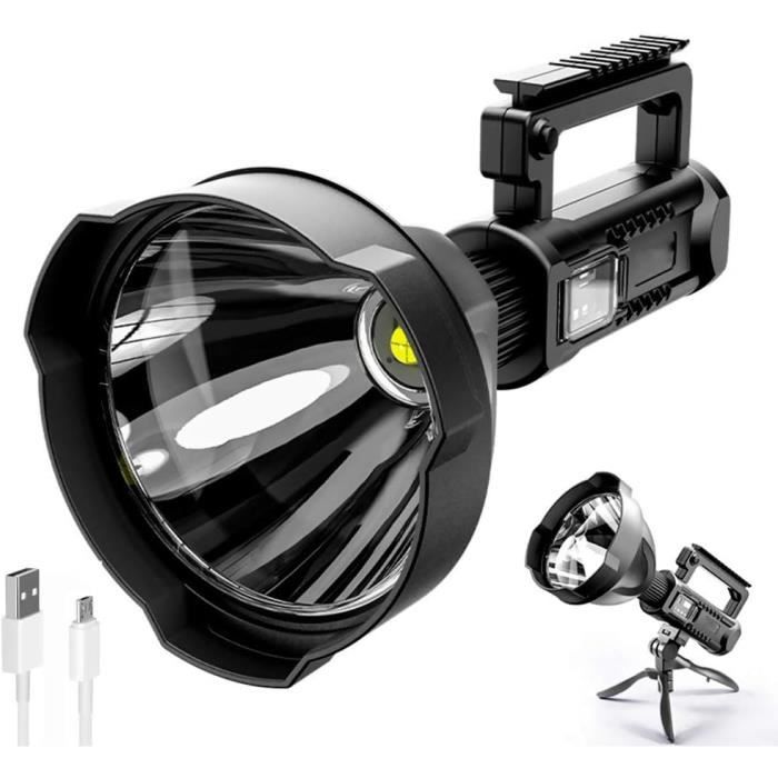 Lampe Torche Rechargeable LED HBN / BN-LINK - Projecteur Puissant, Solaire, Pour Chasse, Camping