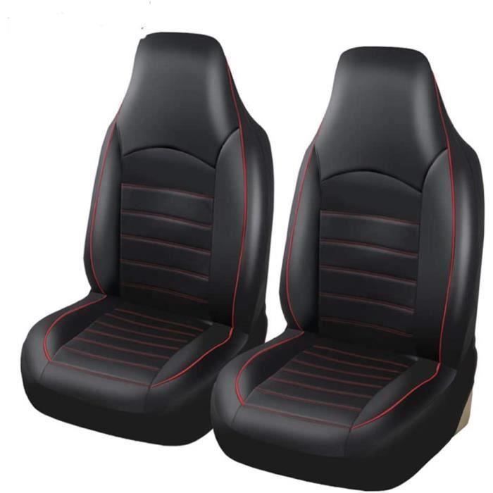 Goodman-Lot de 2 housses de siège avant de voiture classiques de luxe en simili cuir imperméable pour siège de voiture Compatible 6