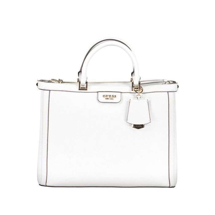 Sac GUESS Eco Angy Society Bandoulière Blanc Neuf – Tote Tendance Et écolo